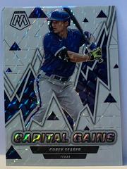 Corey Seager [White] Baseball Cards 2022 Panini Mosaic Capital Gains Prices