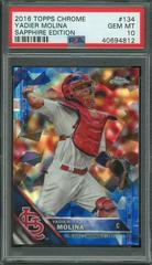 Yadier Molina #134 Baseball Cards 2016 Topps Chrome Sapphire Prices