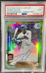 Jorge Soler [Green Refractor] #JSO Baseball Cards 2015 Bowman Chrome Autograph Rookies Prices