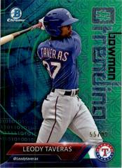 Leody Taveras [Green Refractor] Baseball Cards 2018 Bowman Mega Box Chrome Trending Prices