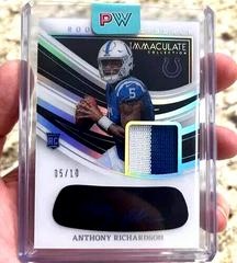 Anthony Richardson #2 Football Cards 2023 Panini Immaculate Rookie Eye Black Jersey Prices