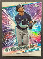Julio Rodriguez [Black Refractor] #CSMLB-16 Baseball Cards 2024 Topps Stars of MLB Chrome Prices
