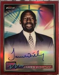 James Worthy [Red Refractor] #FA-JW Basketball Cards 2021 Topps Finest Autographs Prices