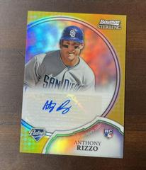 Anthony Rizzo [Gold Refractor] Baseball Cards 2011 Bowman Sterling Rookie Autographs Prices
