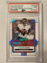Desmond Ridder [Platinum] #ROY-DRI Football Cards 2022 Panini Contenders Rookie of the Year Prices