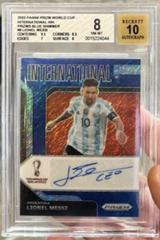 Lionel Messi [Blue Shimmer] #S-LM Soccer Cards 2022 Panini Prizm World Cup Signatures Prices