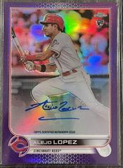Alejo Lopez [Purple] #RA-AL Baseball Cards 2022 Topps Chrome Rookie Autographs Prices