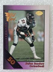 Deion Sanders [50 Stripe] #12 Football Cards 1992 Wild Card Field Force Prices