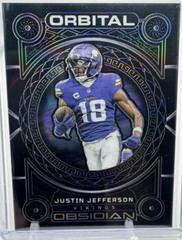 Justin Jefferson [Purple Electric Etch] #16 Football Cards 2023 Panini Obsidian Orbital Prices