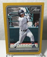Oswald Peraza [Gold] Baseball Cards 2022 Panini Three and Two Prospects Prices