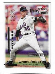grant roberts #255 Baseball Cards 2001 Fleer Triple Crown Prices