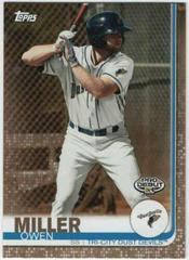 Owen Miller [Gold] Baseball Cards 2019 Topps Pro Debut Prices