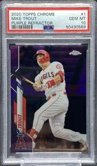 Mike Trout [Purple Refractor] #1 Baseball Cards 2020 Topps Chrome Prices