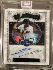 Ronald Acuna Jr. [Emerald] #SS-RA Baseball Cards 2022 Panini Three and Two Superstar Signatures Prices