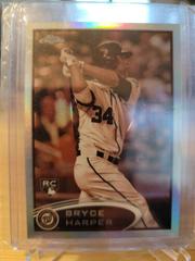 Bryce Harper [Hitting Sepia Refractor] #196 Baseball Cards 2012 Topps Chrome Prices