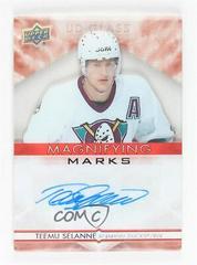 Teemu Selanne [Red] #MM-SE Hockey Cards 2021 Upper Deck Ovation UD Glass Magnifying Marks Autographs Prices