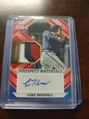 Luke Waddell [Red] #PMS-LW Baseball Cards 2022 Panini Elite Extra Edition Prospect Materials Signatures Prices