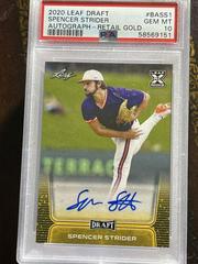 Spencer Strider [Retail Gold] #BA-SS1 Baseball Cards 2020 Leaf Draft Autographs Prices