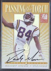 Randy Moss [Autograph] #18 Football Cards 1999 Panini Donruss Elite Passing the Torch Prices