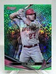 Mike Trout [Green Mini Diamond] Baseball Cards 2022 Bowman's Best Prices