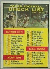 Checklist 1 77 #67 Football Cards 1961 Topps Prices