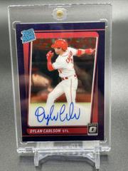 Dylan Carlson [Purple Stars] Baseball Cards 2021 Panini Donruss Optic Rated Rookie Signatures Prices