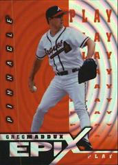 Greg Maddux [Play Orange] #E21 Baseball Cards 1998 Pinnacle Epix Prices