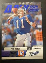 Phil Simms [Blue] Football Cards 2022 Panini Prestige Any Given Sunday Prices