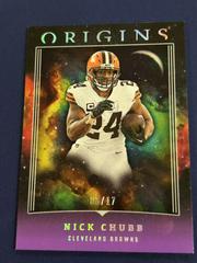 Nick Chubb [Purple] #100 Football Cards 2023 Panini Origins Prices