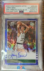 Larry Bird [Blue] #8 Basketball Cards 2022 Panini Contenders Optic 1985 Tribute Autograph Prices
