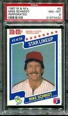 Mike Schmidt [Perforated] #3 Baseball Cards 1987 M & M's Prices