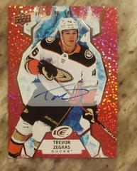 Trevor Zegras [Red Autograph] #123 Hockey Cards 2021 Upper Deck Ice Prices