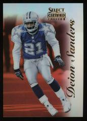 Deion Sanders [Mirror Red] #48 Football Cards 1996 Select Certified Prices
