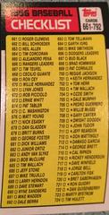 Checklist 661-792 Baseball Cards 1986 Topps Prices