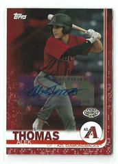 Alek Thomas [Autograph Red] #29 Baseball Cards 2019 Topps Pro Debut Prices