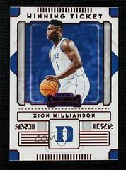 Zion Williamson [Red] #1 Basketball Cards 2020 Panini Contenders Draft Picks Winning Tickets Prices