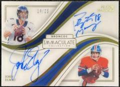Peyton Manning / John Elway #3 Football Cards 2023 Panini Immaculate Dual Autograph Prices