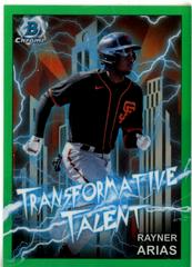 Rayner Arias [Green] Baseball Cards 2023 Bowman Draft Transformative Talent Prices