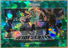 Sabrina Ionescu [Green Ice] #3 Basketball Cards 2022 Panini Prizm WNBA Widescreen Prices
