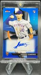 Andres Gimenez [Blue Refractor] #FRDA-AG Baseball Cards 2021 Topps Finest Rookie Design Variation Autographs Prices