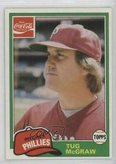 Tug McGraw #7 Baseball Cards 1981 Coca Cola Prices