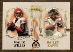 Malik Willis, Bailey Zappe [White Platinum] #DG-10 Football Cards 2022 Wild Card Matte Dueling Guns Prices
