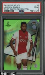 Jurrien Timber [Neon Green Refractor] #92 Soccer Cards 2020 Topps Finest UEFA Champions League Prices