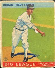 Red Faber Baseball Cards 1933 Goudey Prices