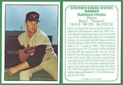 Steve Barber #57 Baseball Cards 1978 TCMA the 1960's Prices
