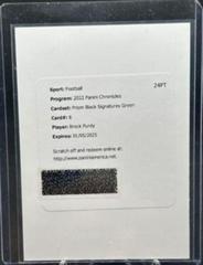 Brock Purdy [Signature Green] #PB-8 Football Cards 2022 Panini Chronicles Prizm Black Prices