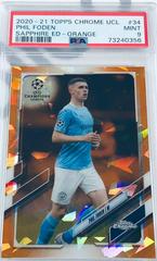 Phil Foden [Orange] Soccer Cards 2020 Topps Chrome UEFA Champions League Sapphire Prices