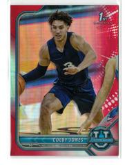 Colby Jones [Chrome Red Refractor] #69 Basketball Cards 2021 Bowman University Prices