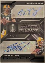 Aaron Rodgers, Jordy Nelson Football Cards 2022 Panini Black Super Bowl Teammates Dual Autographs Prices