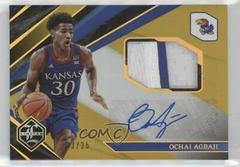 Ochai Agbaji [Prime] #LM-OCH Basketball Cards 2022 Panini Chronicles Draft Picks Limited Rookie Jersey Autograph Prices